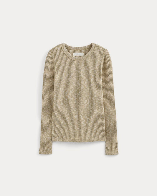 The Cozy Rib Long-Sleeve Tee | Cornstalk / Bone Twist