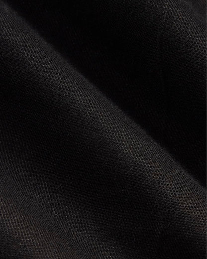 The Pleated Short in Stretch Linen | Black