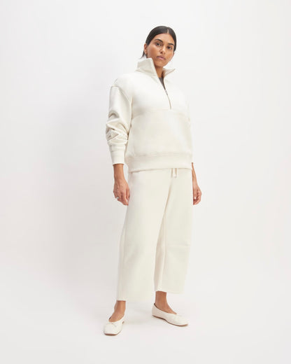 The ReTrack Half-Zip Sweatshirt | Bone