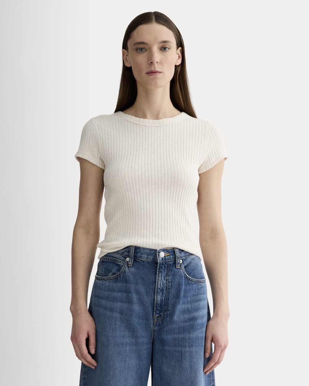 The Cozy Rib Tee | Bone