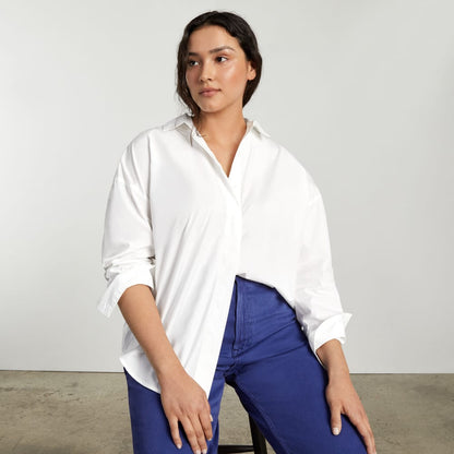 The Oversized Poplin Shirt | White
