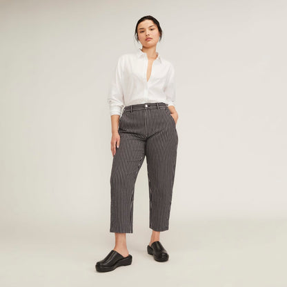 The Utility Barrel Pant | Black / Bone | Regular