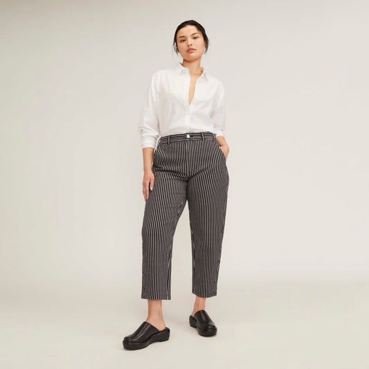 The Utility Barrel Pant | Black / Bone | Regular