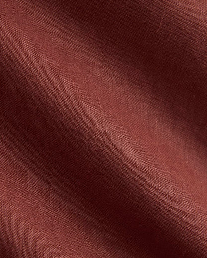 The Linen High-Neck Tank | Henna Red