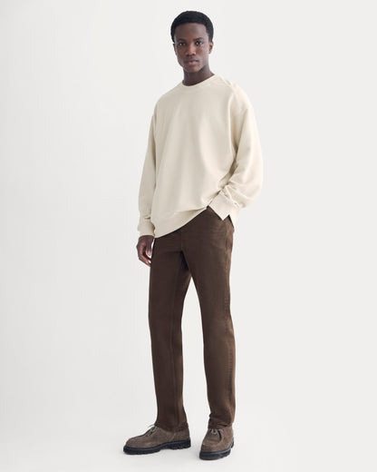 Twill Terry Jacquard Crew Sweatshirt | Peyote