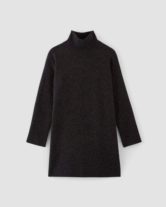 The Cozy Stretch Turtleneck Dress | Charcoal