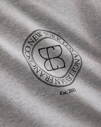 Badge Logo Crewneck Sweatshirt | Grey