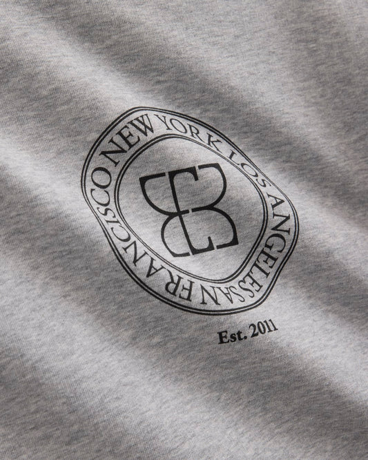 Badge Logo Crewneck Sweatshirt | Grey