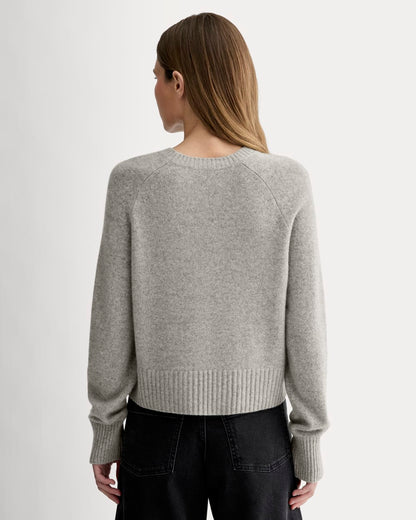 The Boxy Crew in Cashmere | Light Heather Grey