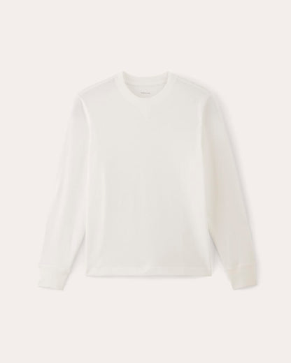 The Premium-Weight Relaxed Crew | White