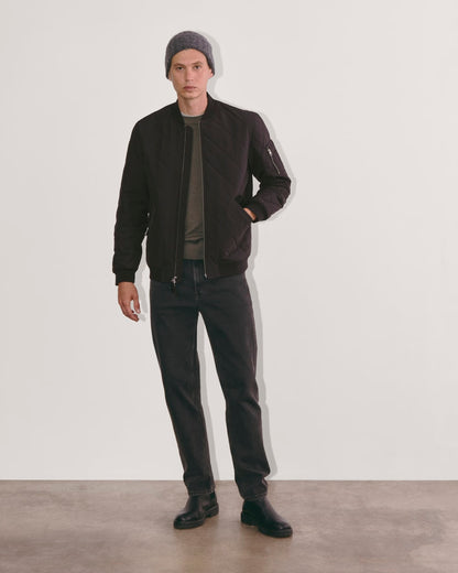 The Quilted Bomber | Black