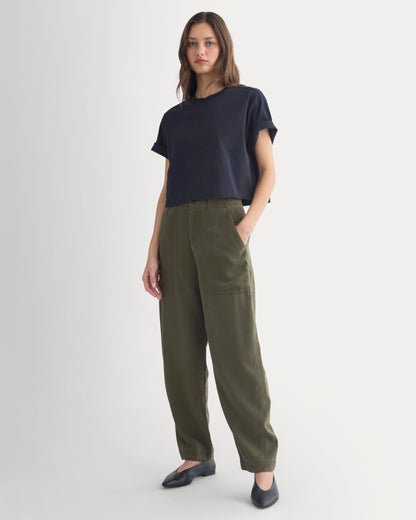 Patch Pocket Ballon Pant in Buttersoft | Olive Night