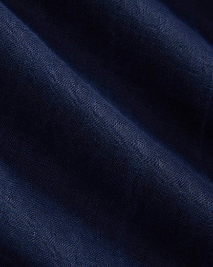 The Drawstring Pant in Linen | Navy
