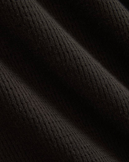 Thermal Henley in Cozy Waffle | Black