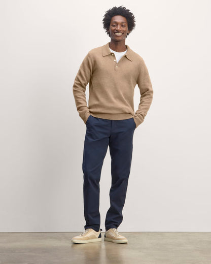 The Classic Polo in Luxe Merino | Oat Melange