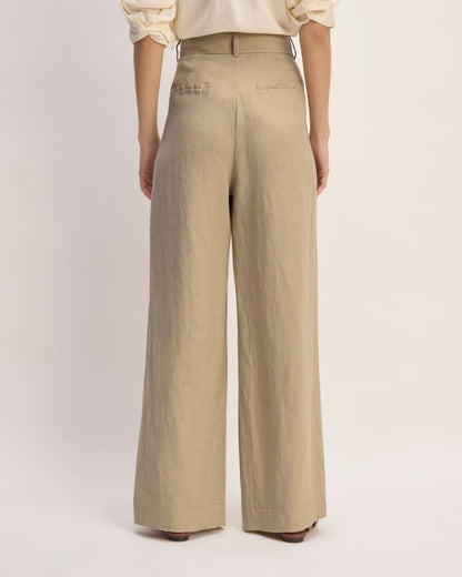 The Linen Way-High® Drape Pant  | Trench Coat Khaki