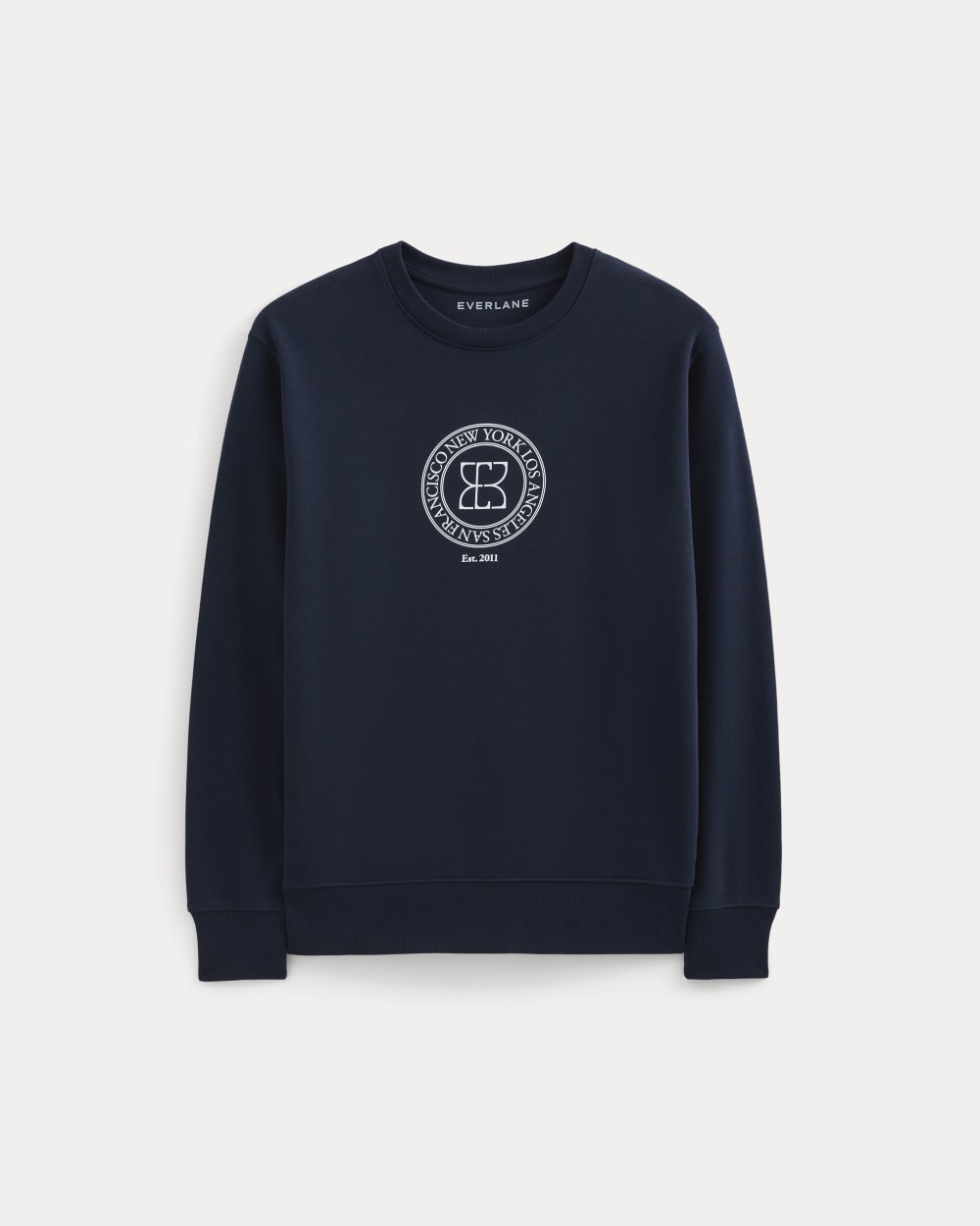 Badge Logo Crewneck Sweatshirt | Navy