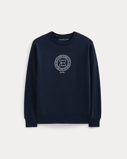 Badge Logo Crewneck Sweatshirt | Navy