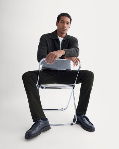 Luxe Merino Quarter-Zip Pullover | Heathered Black