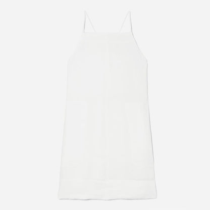 The Linen Apron Dress | White