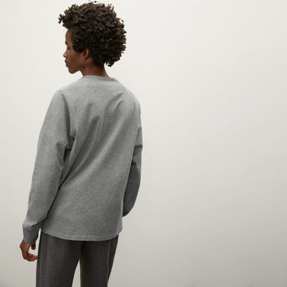 The Premium-Weight Long-Sleeve Crew | Uniform | Mid Heathered Grey