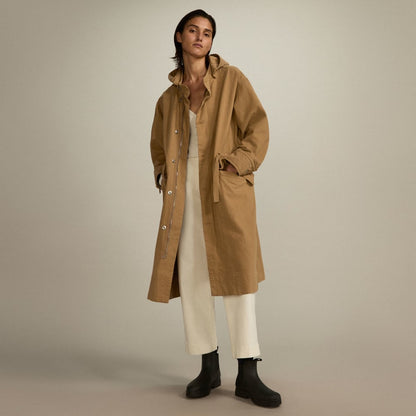 The Canvas Organic Cotton Parka | Cappuccino