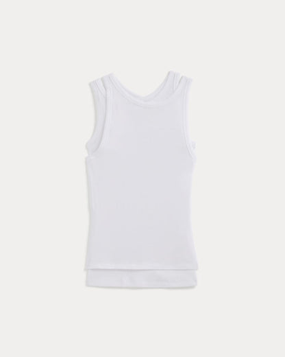 Tissue Layered Tank | White