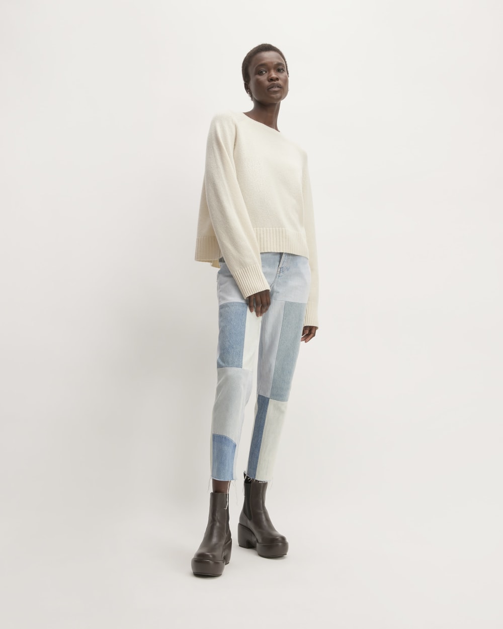 The ’90s Cheeky® Mended Jean | Patched Indigo | 26.5" Inseam
