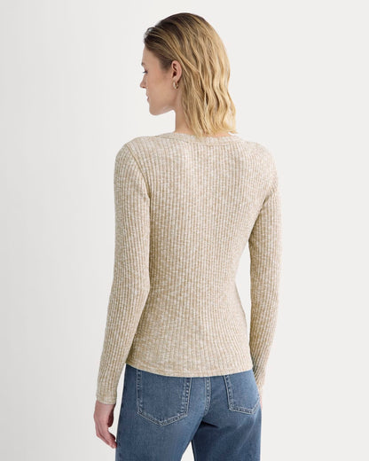 The Cozy Rib Henley | Cornstalk / Bone Twist
