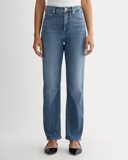 The High-Key Stovepipe Jean | Mid Indigo