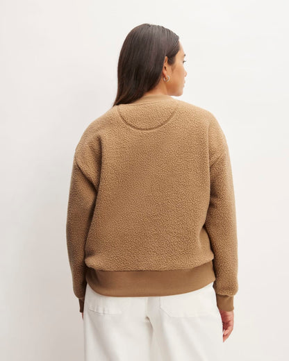 The ReNew Fleece Oversized Crew | Tiger's Eye