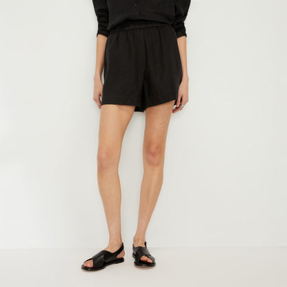 The Linen Boxer Short | Black