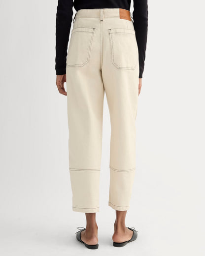 The Utility Barrel Pant | Ecru | Regular