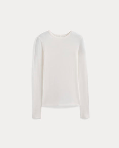 Tissue Long-Sleeve Crew | Bone