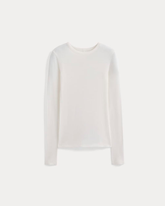 Tissue Long-Sleeve Crew | Bone