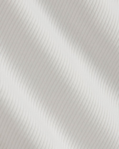 The Luxe Rib Square-Neck Tank | White