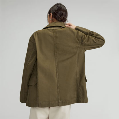 The Organic Cotton Herringbone Jacket | Beech