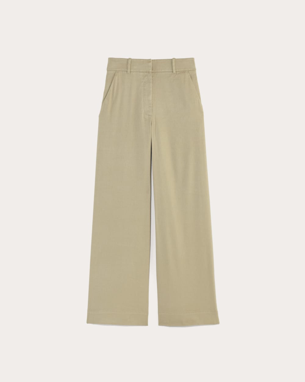 The Wide-Leg Pant in Stretch Linen | Trench Coat Khaki