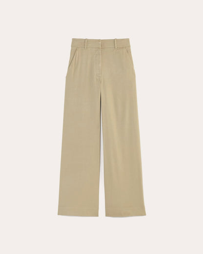 The Wide-Leg Pant in Stretch Linen | Trench Coat Khaki