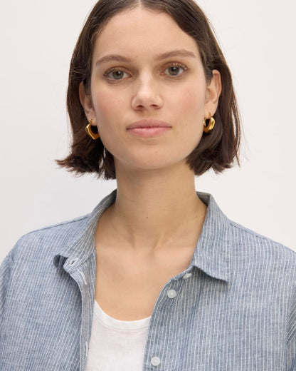 The Must-Have Shirt in Linen | White / Blue