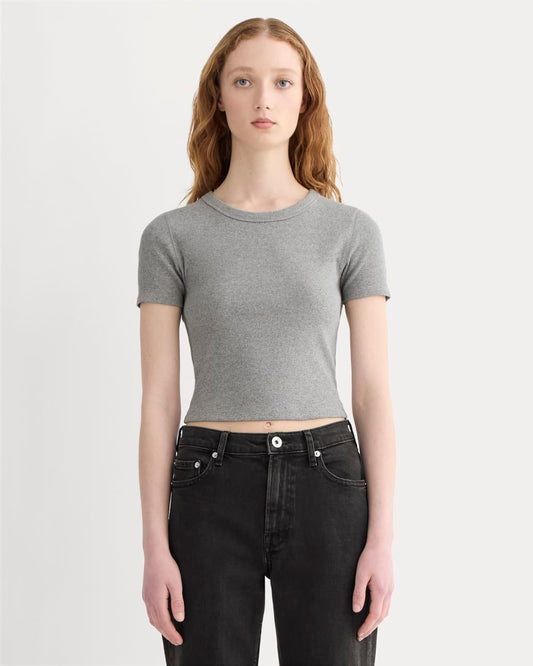 The ’90s Rib Tee | Mid Heather Grey