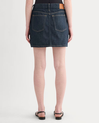 The Denim Mini Skirt | Dark Indigo