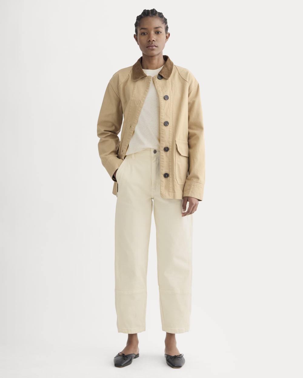 The Utility Barrel Pant | Bone | Regular
