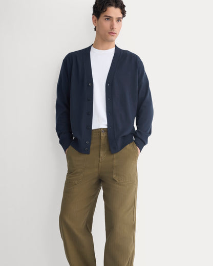 Relaxed Herringbone Fatigue Pants | Beech