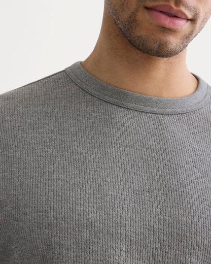 Thermal Crew in Cozy Waffle | Heathered Charcoal