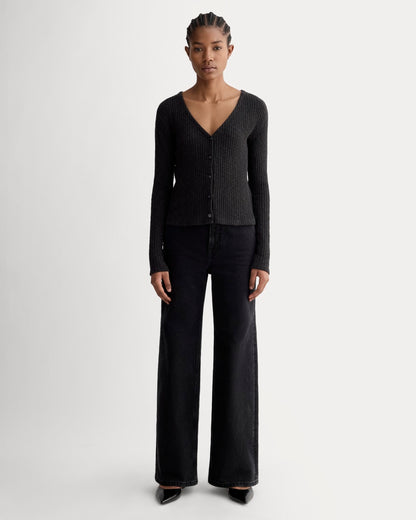 The Cozy Rib Cardigan | Black