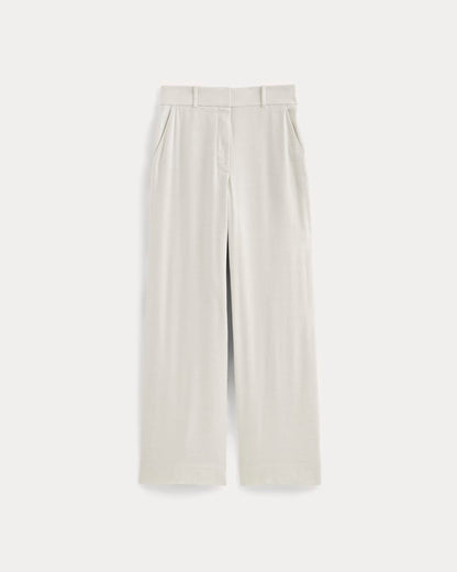 The Wide-Leg Pant in Stretch Linen | Natural Chambray