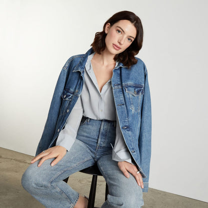 The Must-Have Shirt in Washable Silk | Sky