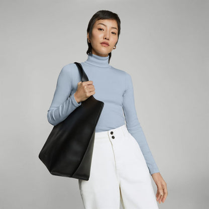 The Luxe Micro-Rib Turtleneck | Mist