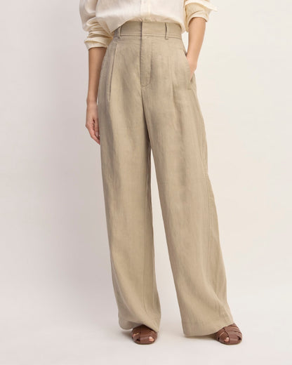 The Linen Way-High® Drape Pant  | Trench Coat Khaki